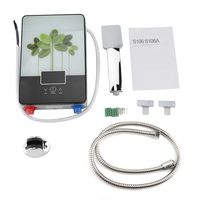 Electric Water Heater, 220V 6500W Instant Water Heater, Portable Digital Tankless Hot Water Heater with Green Leaves Pattern for Home Bathroom Shower