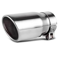 AUTOSAVER88 2.5 Inch Inlet Exhaust Tip, 2 1/2 inch Inside Diameter Chrome-Plated Finish Stainless Steel Tailpipe Tip, 2.5" x 3" x 6" Bolt On Design.