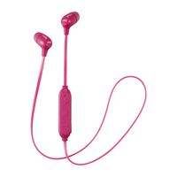 JVC Marshmallow Wireless Earbuds, Bluetooth Connectivity, Memory Foam Ear Pieces for Secure Fit - HAFX29BTP (Pink)
