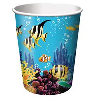 Creative Converting Ocean Party 8 Count Paper Cups, 9-Ounce - 375325