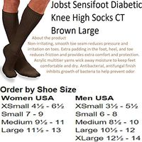 JOBST Sensifoot Closed Toe Knee Socks, Brown, Large