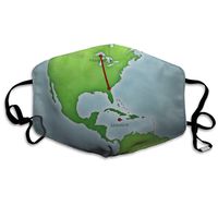 Jamaica Map Dust Mask,Washable and Reusable Cleaning Gardening Outdoor Activities Warm Windproof Mask