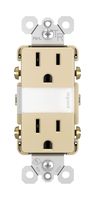 Legrand - Pass & Seymour radiant NTL885TRICC6 LED Night Light with Two 15A Duplex Tamper-Resistant Wall Plug Electrical Outlet, Ivory