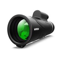 Whew Monocular Telescope,12x42 High Power Compact Scope with Smartphone Adapter and Tripod,Low Night Vision Waterproof HD BAK4 Prism FMC Monoculars for Hunting Bird Watching Camping Outdoor Sporting