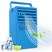 BONTIME Mini Air Conditioner Fan, 3 Speed Personal Space Evaporative Air Cooler, Mini Desk Electric Cooling Fan for Home, Dorm, Office(Blue)