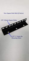 24U steel server rack rail with 3/8" square holes, (Q24U)