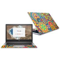 MightySkins Skin Compatible with HP Chromebook 13 G1 13.3" (2018) - Flower Wheels | Protective, Durable, and Unique Vinyl Decal wrap Cover | Easy to Apply, Remove, and Change Styles | Made in The USA