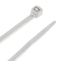 Performance Tool W2908 100pc 8" Cable Tie, White With Tensile Strength 40 Lbs