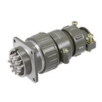 uxcell Aviation Connector, 32mm 14P 50A 500V P32K14Q Waterproof Male Wire Panel Power Chassis Metal Fittings Connector Aviation Brown