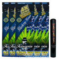 Herb Airtight Tube Pocket Protector with Kingpin Blueberry Bomb Hemp Wraps 5 Count DC Crafts Nation- Tiki Man