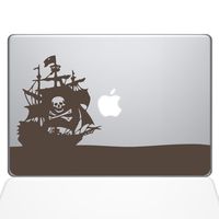 The Decal Guru Pirate Bay MacBook Decal Vinyl Sticker - 15" MacBook Pro (2015 & Older) - Brown (1153-MAC-15P-BRO)