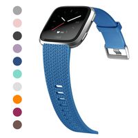 Sahiyeah Compatible for Fitbit Versa Bands, New Soft Breathable Adjustable Replacement Sport Strap Accessories Wristbands with Metal Buckle Fitbit Versa Fitness Smartwatch