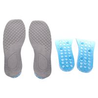 WINOMO Pair of 4.5cm Adjustable 2-Layer Men Silicone Height Increased Insoles