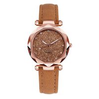 AMOUSTORE Women's Watches Rhinestone Quartz Watch PU Leather Strap Wristwatch (Coffee)