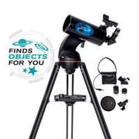 Celestron Astro Fi 102 Wi-Fi Maksutov Wireless Reflecting Telescope, Black (22202)