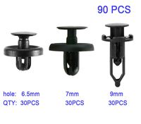 Michaelia Compatible with Toyota Push Type Retainer 90467-10183,Engine Under Cover Push-Type Retainer Lexus & Toyota Clips 90467-07201, Clips 52161-02020,3 Sizes -6.5mm 7mm 9mm-90PCS