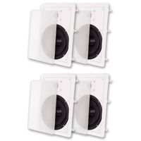 Acoustic Audio MT8 In Wall 8" Speaker 2 Pair Pack 2 Way Home Theater 1200 Watt MT8-2PR