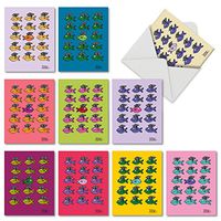 Stand Out in Crowd - 10 Blank Graduation Cards with Envelopes (4 x 5.12 Inch) - High School, College Graduate Assorted Notecard Set - Bulk Boxed Stationery Greetings from Graduate M3914GDB-B1x10