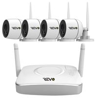 REVO America RWG41BNDL-2vWireless 4CH. Gateway Security System, 32GB Microsd, 4 x 1080P Indoor/Outdoor Audio Capable Bullet Cameras with Pir - Remote Access Via Smart Phone, Tablet and Pc