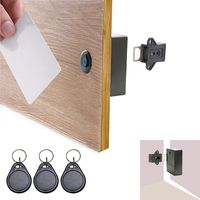 ETEKJOY RFID Electronic Cabinet Lock Hidden DIY for Wooden Drawer Cabinet (Black)