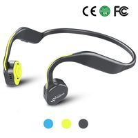 Bone Conduction Headphones, Bluetooth 5.0 Vidonn F1 Titanium Open Ear Wireless Sports Headset(Grey-Yellow)