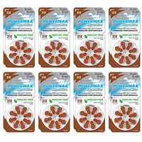 Powermax Size 312 Hearing Aid Batteries, Brown Tab, Made In the USA, 128 Count