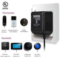 24 Volt Transformer, C Wire Adapter for Nest Honeywell Ecobee and Sensi ThermostaDoorbell Transformer For Nest Hello Doorbell, Ring Video Doorbell, Ring Video Doorbell 2 & Ring Video Doorbell Pro