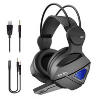 Gaming Headset New bee Stereo Over Ear Gaming Headphone for PS4, PC, Xbox One with Mic, LED Light 3.5mm Wired Volume Control Soft Memory Earmuffs for Laptop, Mac, iPad, Nintendo Switch