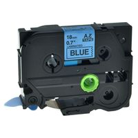 GREENCYCLE 3/4 Inch (18mm) x 8m TZ541 TZe541 TZ-541 TZe-541 Laminated Labeling Tape Compatible for Brother P Touch Cube PT-D400 PT-D600 PT-D400AD PT2730VP PT-P900W Label Maker (Black on Blue, 1 Pack)