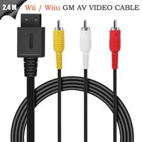 FENGWANGLI Wii/Wii U AV Cable - 9.5FT Audio Video Wire Cable Composite 3 RCA Gold-Plated High Definition for Nintendo TV HDTV Display
