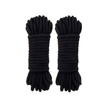 WYSUMMER Black Soft Rope Cord, 2Pcs 10 M/33 Feet 8 MM All Purpose Cotton Rope Craft Rope Thick Cotton Twisted Cord (Black)