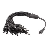 uxcell 1 DC Female to 16 DC Male 5.5 x 2.1mm Power Extension Wire for CCTV Camera