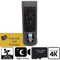 SPY Gadgets | 4K Hidden Camera Spy Camera Home Surveillance Nanny Cam DVR Fan | Zone Shield HD 2160P Hidden Video Camera with Night Vision, Motion Activation or Constant Record