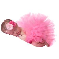 Newborn Girl Photography Outfits - Infant Photography Props/Baby Girl Photo Props - Cute Newborn Tutu Skirt and Headband Set Red