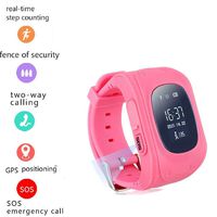 Smart Watch for Kids Boys Girls GPS Tracker Easter Birthday Gifts Children Smartwatch Phone with SIM Calls Anti-Lost SOS Voice Chat Bracelet Control APP (Pink)