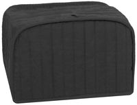 RITZ Polyester / Cotton Quilted Four Slice Toaster Appliance Cover, Dust and Fingerprint Protection, Machine Washable, Black