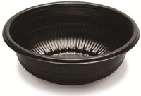 D and W Fine Pack Black Polystyrene Hot/Cold Bowl, 8 Ounce - 500 per case.
