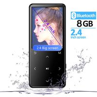 MP3 Music Player with Bluetooth 4.2, GREATLINK 8GB Portable Lossless Digital Audio Player with FM Radio Voice Recorder for Walking Running, Touch Buttons Large Screen (Support up to 128GB)