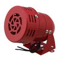 Iron + Aluminum Industrial MS-190 Alarm AC 110V High Power Buzzer Red