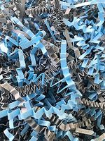 Light Blue and Grey Blend - 7.5 oz. Crinkle Cut Paper Shred Gift Basket Package Grass Filler Bedding