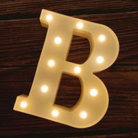 MUMUXI LED Marquee Letter Lights 26 Alphabet Light Up Marquee Number Letters Sign for Wedding Birthday Party Battery Powered Christmas Lamp Night Light Home Bar Decoration (B)