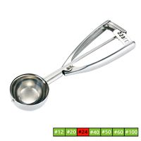 Fayomir Cookie Scoop - Medium Cookie Dough Scoop Size, 2.8 Tablespoon - Selected 18/8 Stainless Steel Dough Scoop Cupcake Scoop