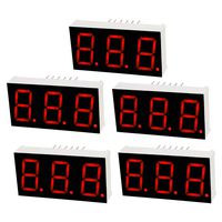 uxcell Common Cathode 12 Pin 3 Bit 7 Segment 1.48 x 0.75 x 0.31 Inch 0.55" Red LED Display Digital Tube 5pcs