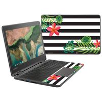 MightySkins Skin Compatible with Lenovo 300e Chromebook 11.6" (2018) - Tropical Stripes | Protective, Durable, and Unique Vinyl Decal wrap Cover | Easy to Apply, Remove | Made in The USA