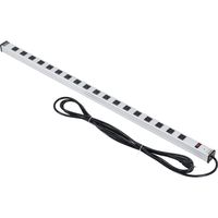 48 in. 18 Outlet Aluminum Power Strip - 15-ft Cord, 15 AMP, 120V, Certified, ETL/cETL