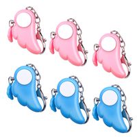 Safesound Personal Alarm for Women Kids, Self Defense Scream Ring Alarm for Keychains- Safety Personal Siren Song Whistle with Angel Wing for Emergency Backpack, Purse, Phone 6 Pack