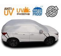 Safe View Half Car Cover Top Waterproof All Weather/Windproof/Dustproof/Windshield Cover Snow Ice Winter Summer for Sedan SUV (SUV YM(171"-183")