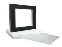 Golden State Art, 20 11x14 Black Mats Matting for 8.5x11 + Backing + Bags