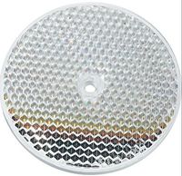 3.4" Round German Reflector | Silver Mirror | Flat | Plastic | for USE with POLORIZED Super Retro-Reflective |PHOTOELECTRIC SENSORS | Photo Beam Sensor | Very HIGH LUMINANCE Factor 6000 X