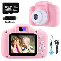 Kids Camera, 13MP 1080P HD Digital Video Camcorder Camera Shockproof Creative DIY Camcorder with 2" IPS Screen and 32GB Memory Card for 3-10 Year Old Boys Girls